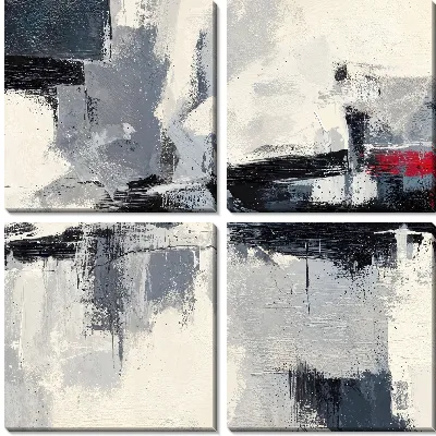 Модульная картина Серая абстракция №102