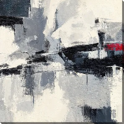 Картина маслом Серая абстракция №102