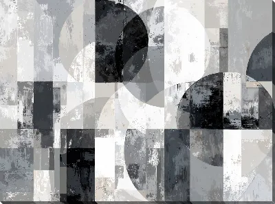 Картина маслом Серая абстракция №103