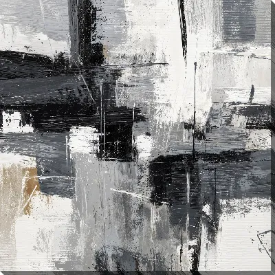 Картина маслом Серая абстракция №104