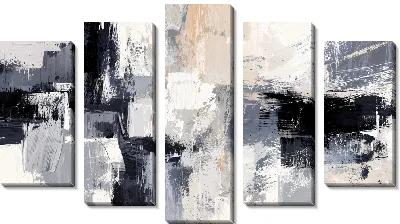 Модульная картина Серая абстракция №105