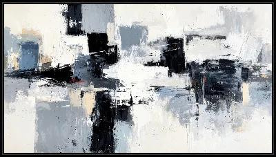 Картина Серая абстракция №107