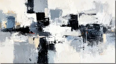 Картина маслом Серая абстракция №107