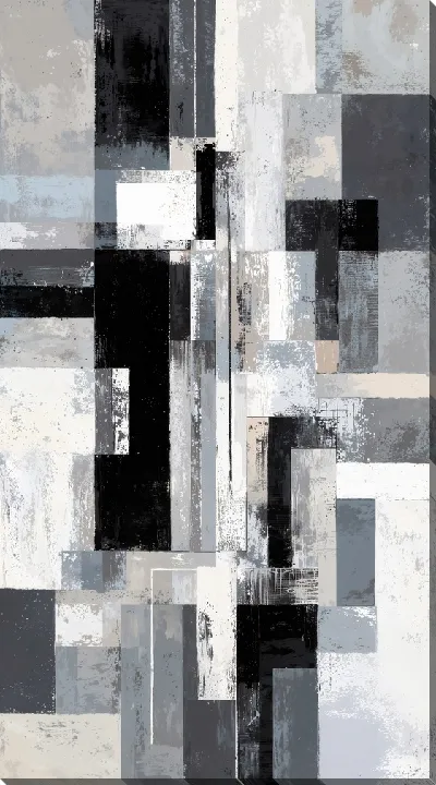 Картина маслом Серая абстракция №108