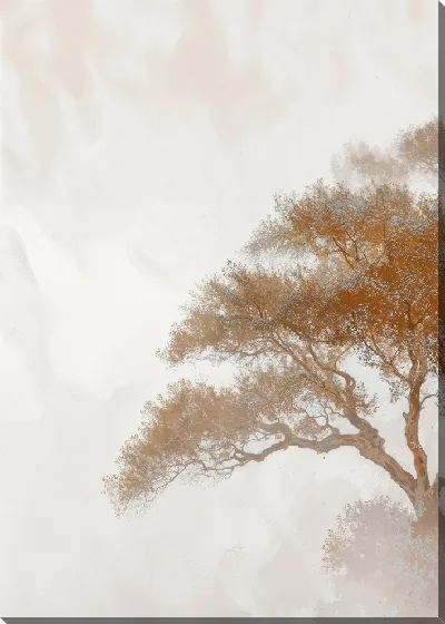 Картина маслом Дерево в тумане