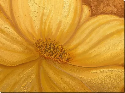 Картина маслом Золотые цветы №2