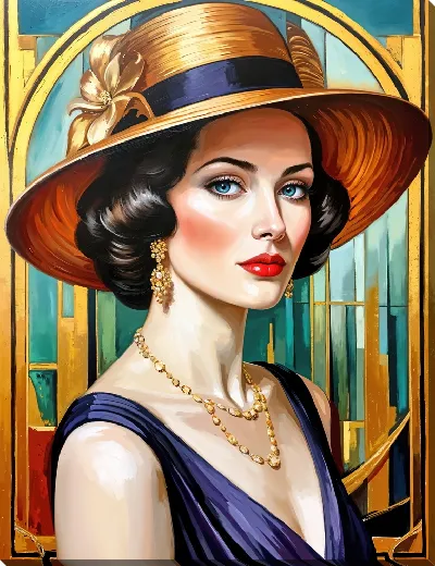 Картина маслом Леди Голд