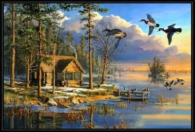 Картина Пейзаж с рекой (Landscape with river) №8
