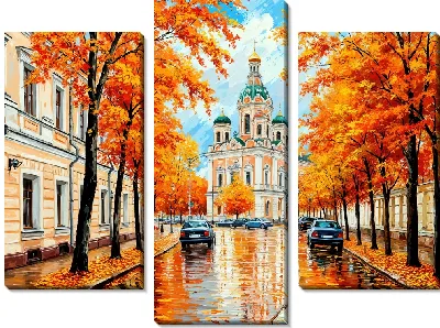 Модульная картина Осенний Петербург