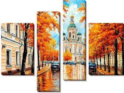 Модульная картина Осенний Петербург