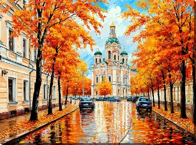 Картина маслом Осенний Петербург