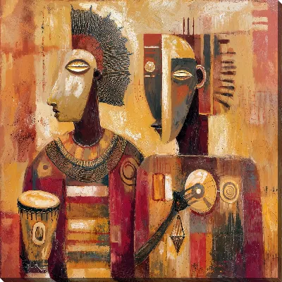 Картина маслом Музыка племени