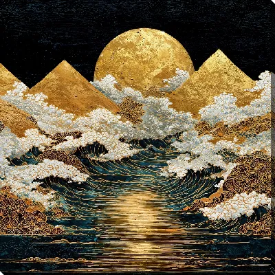 Картина маслом Туман в золотых горах