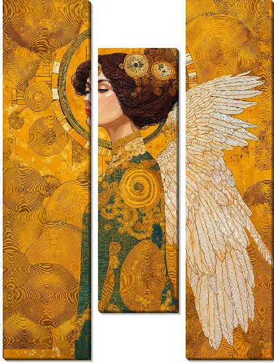 Модульная картина Дама с крыльями