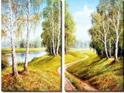 Модульная картина Тропинка вдоль природы