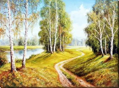 Картина маслом Тропинка вдоль природы