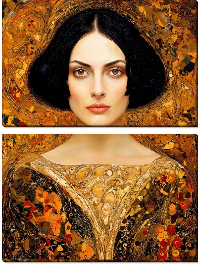 Модульная картина Женщина в золотом №3