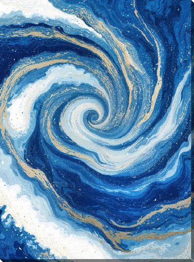 Картина маслом Завихрениее синего