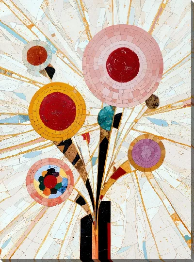 Картина маслом Арт букет кругов