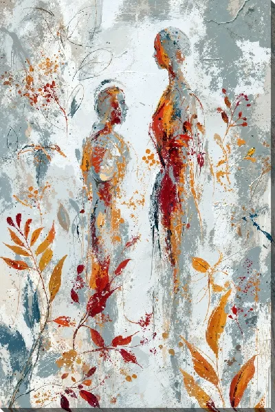 Картина маслом Глядя на силуэт