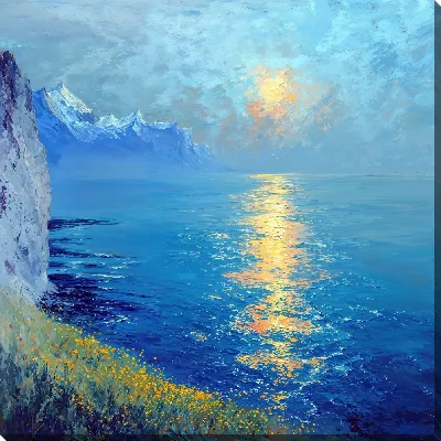 Картина маслом Солнечная дорожка на воде