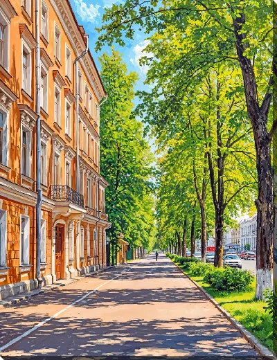 Картина маслом Улица Петербурга