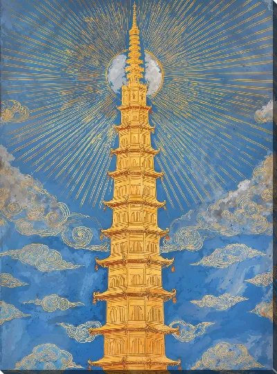 Постер Пагода Буддистское сооружение