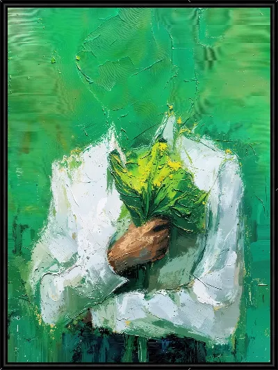 Картина Безликий с цветами