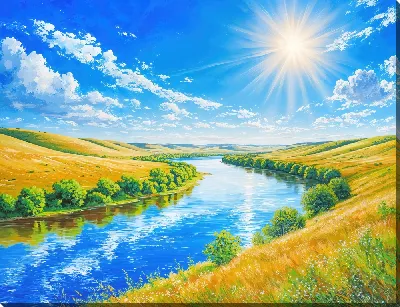 Жаркий день над рекой