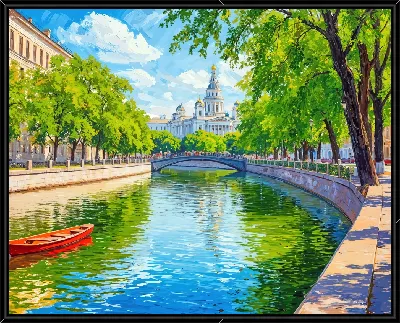 Картина Канал большого города