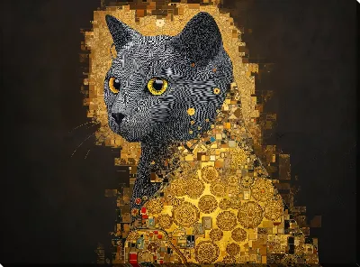 Картина маслом Котик Климт