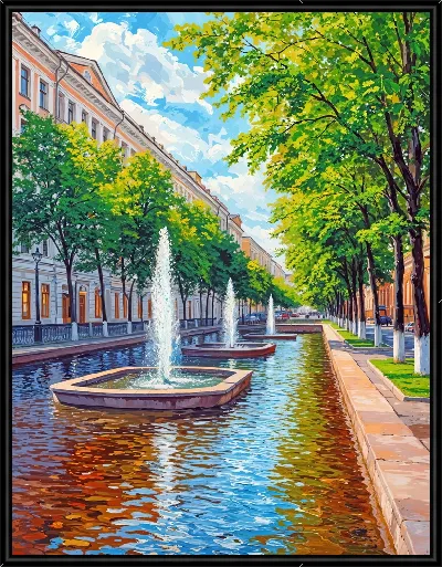 Картина Три фонтана