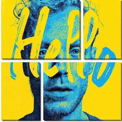 Модульная картина Hello