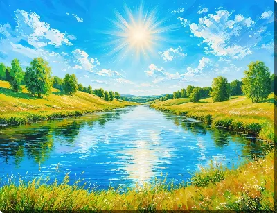 Большое озеро летом