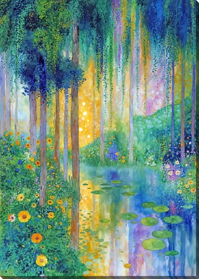 Картина маслом Волшебство таинственного леса