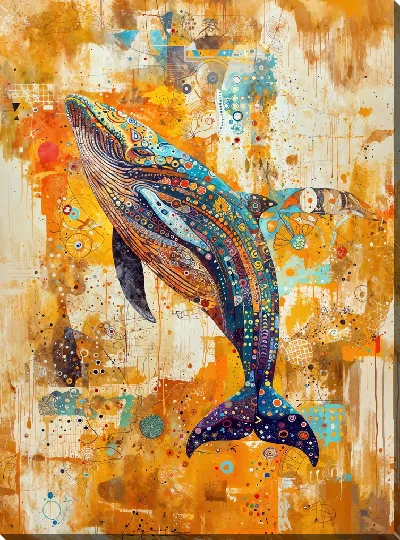 Картина маслом Полет кита