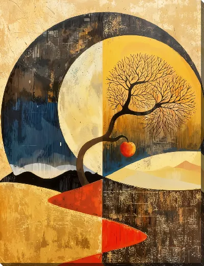 Картина маслом Дерево с фруктом
