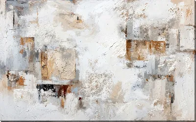 Картина маслом Белая абстракция №300