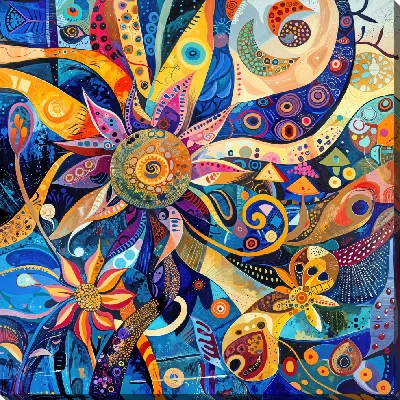 Картина маслом Арт вихрь фигур