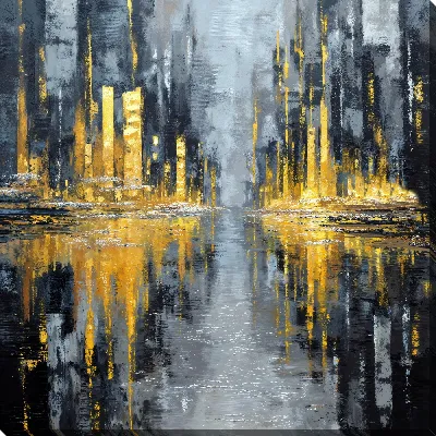 Картина маслом Золотая абстракция №2