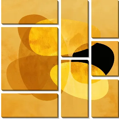 Модульная картина Золотая абстракция №5