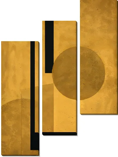 Модульная картина Золотая абстракция №6