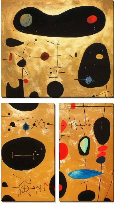 Модульная картина Золотая абстракция №13