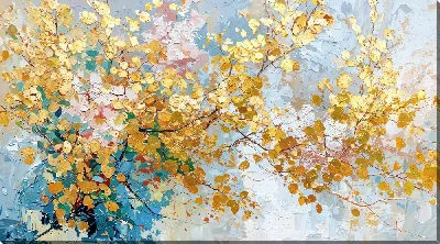 Картина маслом Золотая абстракция №17