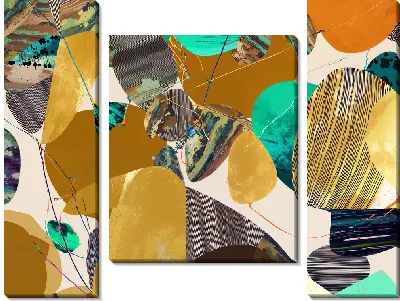 Модульная картина Золотая абстракция №21