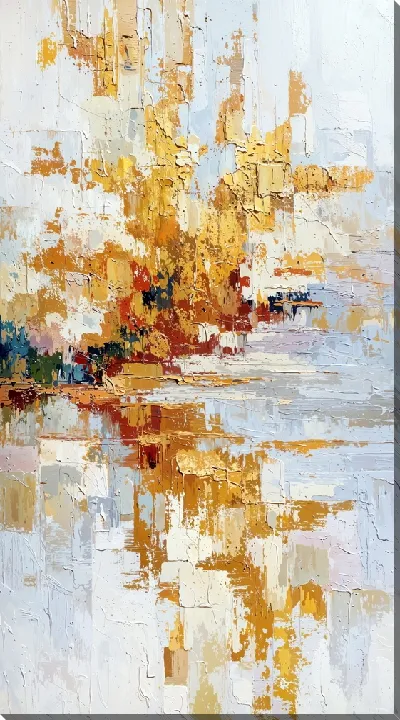 Картина маслом Золотая абстракция №32