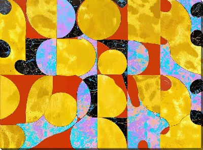 Картина маслом Золотая абстракция №34