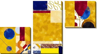 Модульная картина Золотая абстракция №35