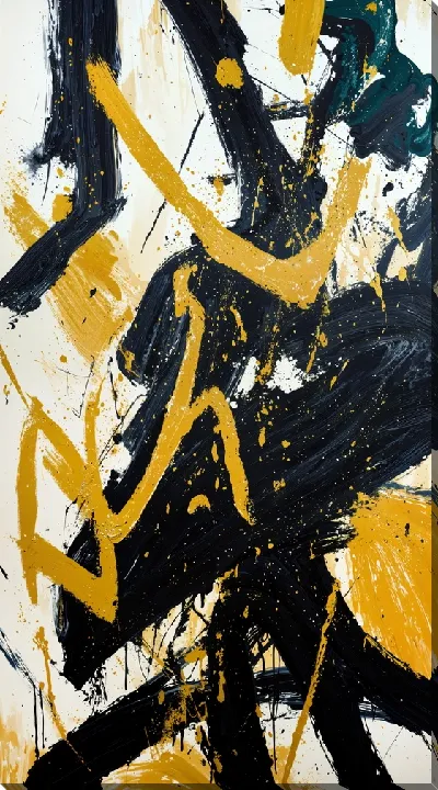 Картина маслом Золотая абстракция №36
