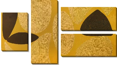 Модульная картина Золотая абстракция №40